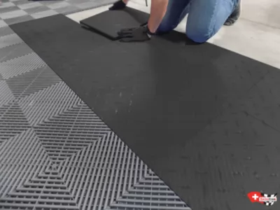 Installation Bodenplatten mit Clip-System