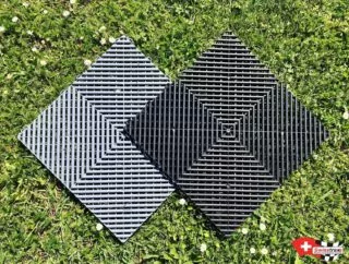 Recycelte ineinandergreifende Bodenplatten